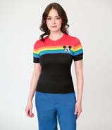 Unique Vintage Patterned Short Sleeve Sweater