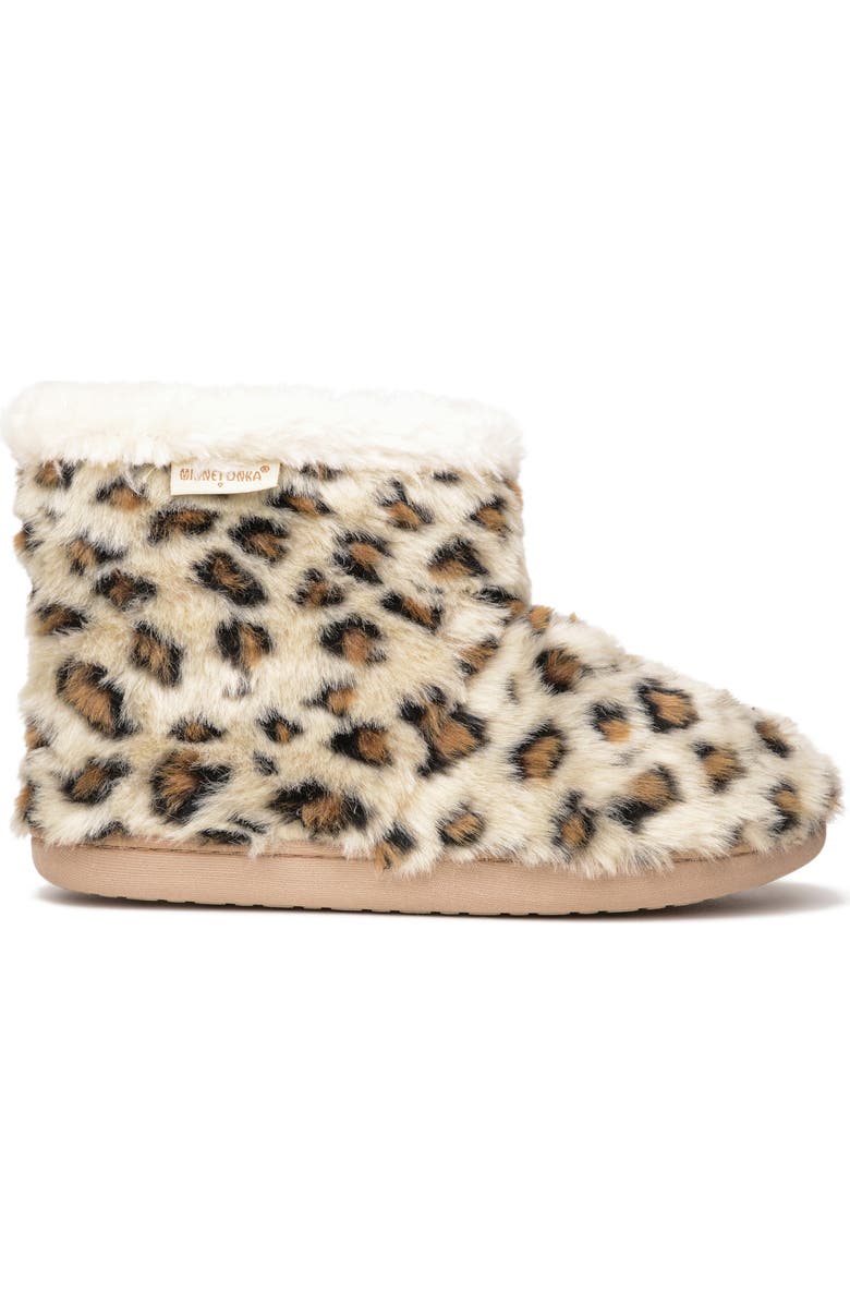 Minnetonka Betty Bootie, Alternate, color, Cream Leopard Print
