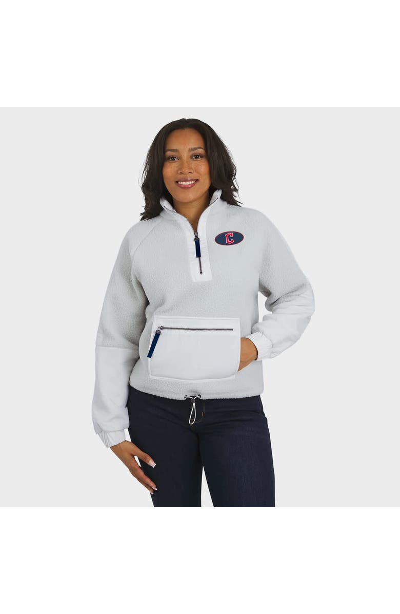 WEAR by Erin Andrews Women
s WEAR by Erin Andrews Gray Cleveland Guardians Polar Fleece Quarter-Zip Jacket, Alternate, color, Gray