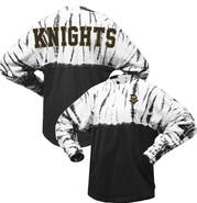 SPIRIT JERSEY Women's Black UCF Knights Tie-Dye Long Sleeve Jersey T-Shirt