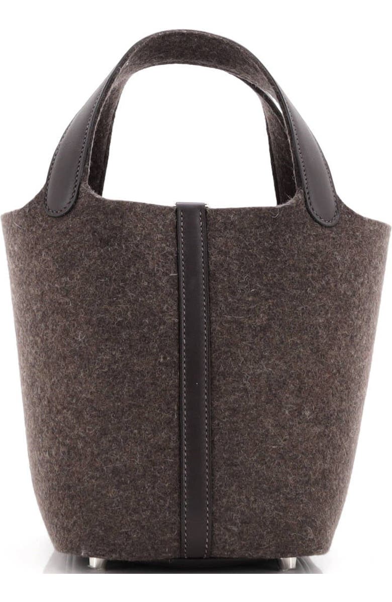 Pre-Owned Hermes Picotin Lock Bag Felt with Leather PM, Alternate, color,