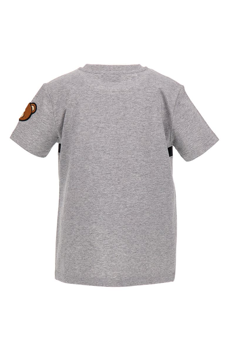 Moschino Kids' Small Bear Logo Graphic Tee, Alternate, color, 60901 Grey Mela