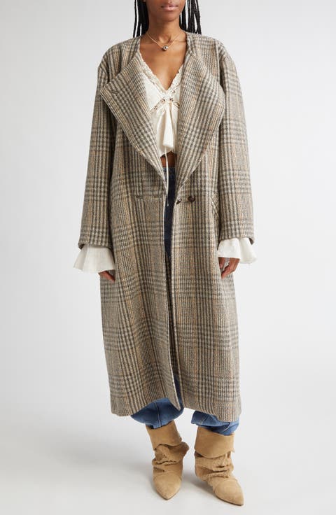 Renee Plaid Virgin Wool Coat