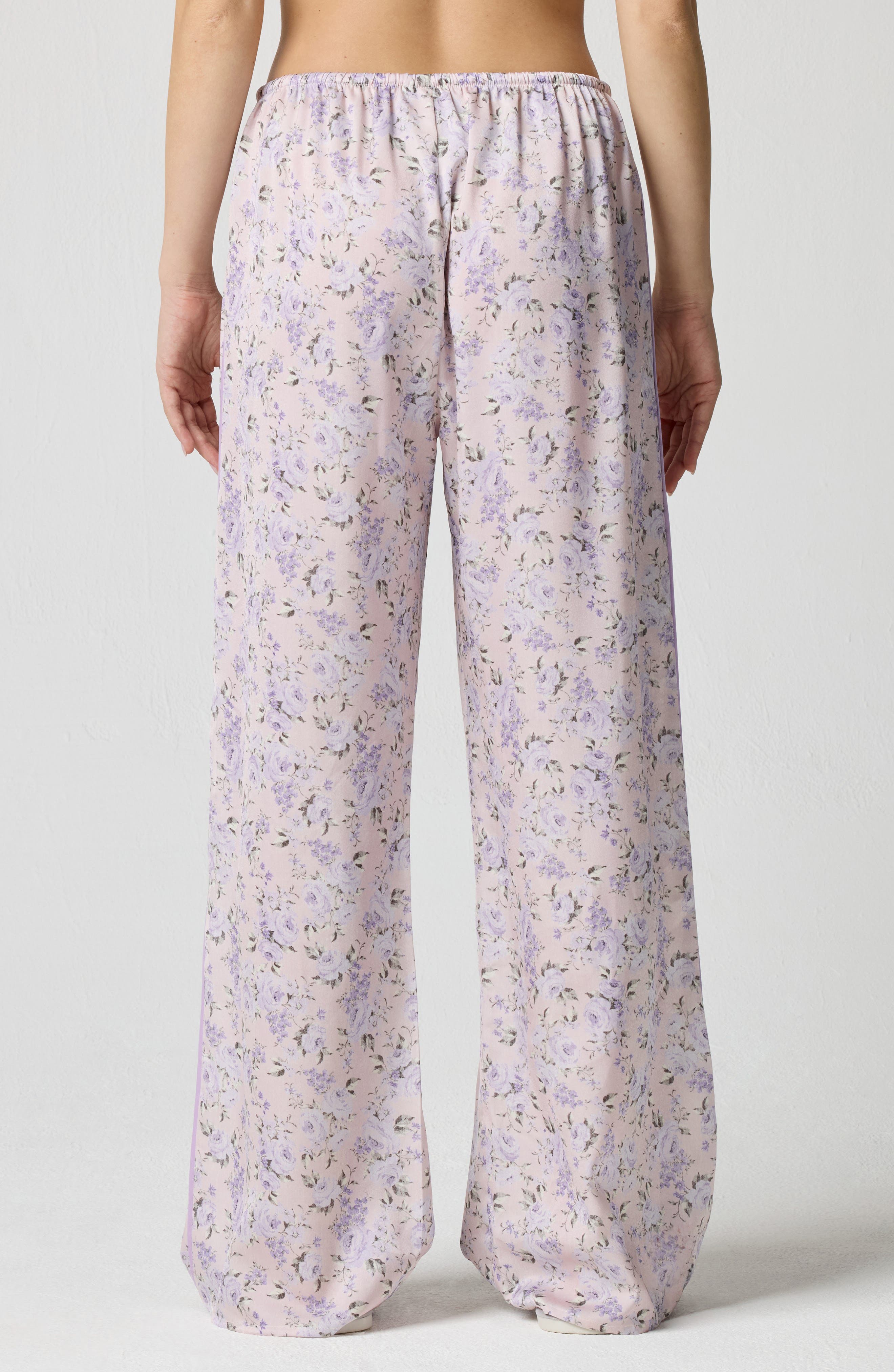 Drawstring Waist Satin Pajama Pants - image 2