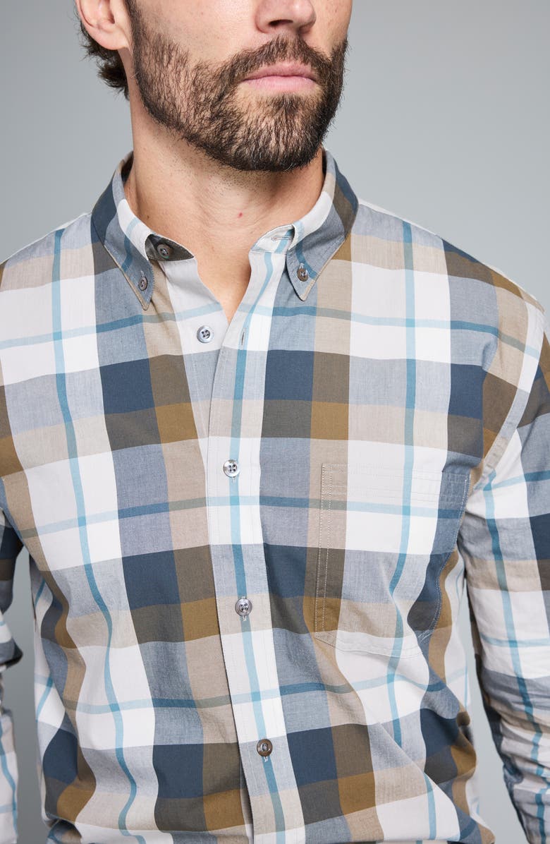 Billy Reid Tuscumbia Bold Plaid Button-Down Shirt, Alternate, color, Blue Multi