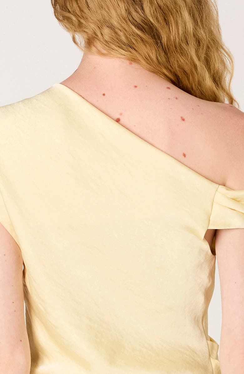 Nia Hiedra One-Shoulder Gown, Alternate, color, Butter