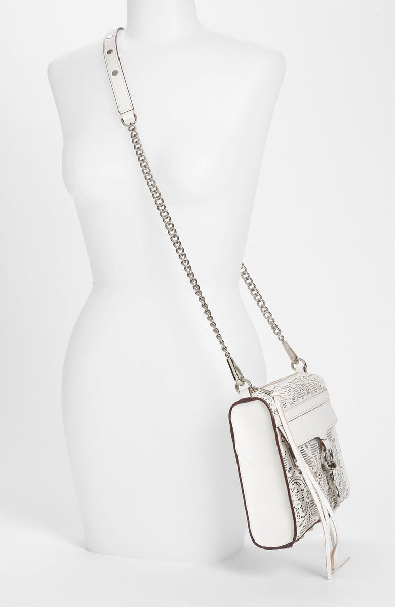 Rebecca Minkoff 'Lasercut MAC' Leather Crossbody Clutch, Alternate, color,