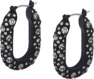 AllSaints Pavé Crystal Hoop Earrings