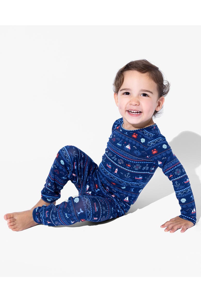 Kids' Sail Away Fair Isle Set of 2 Piece Pajamas, Alternate, color, Sail Away Fair Isle