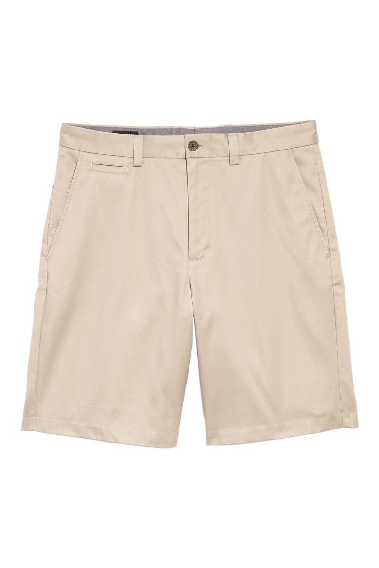 Nordstrom Smartcare™ Flat Front Shorts, Alternate, color, TAN