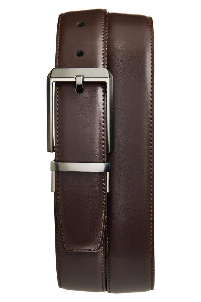 Feather Edge Belt, Main, color, BROWN