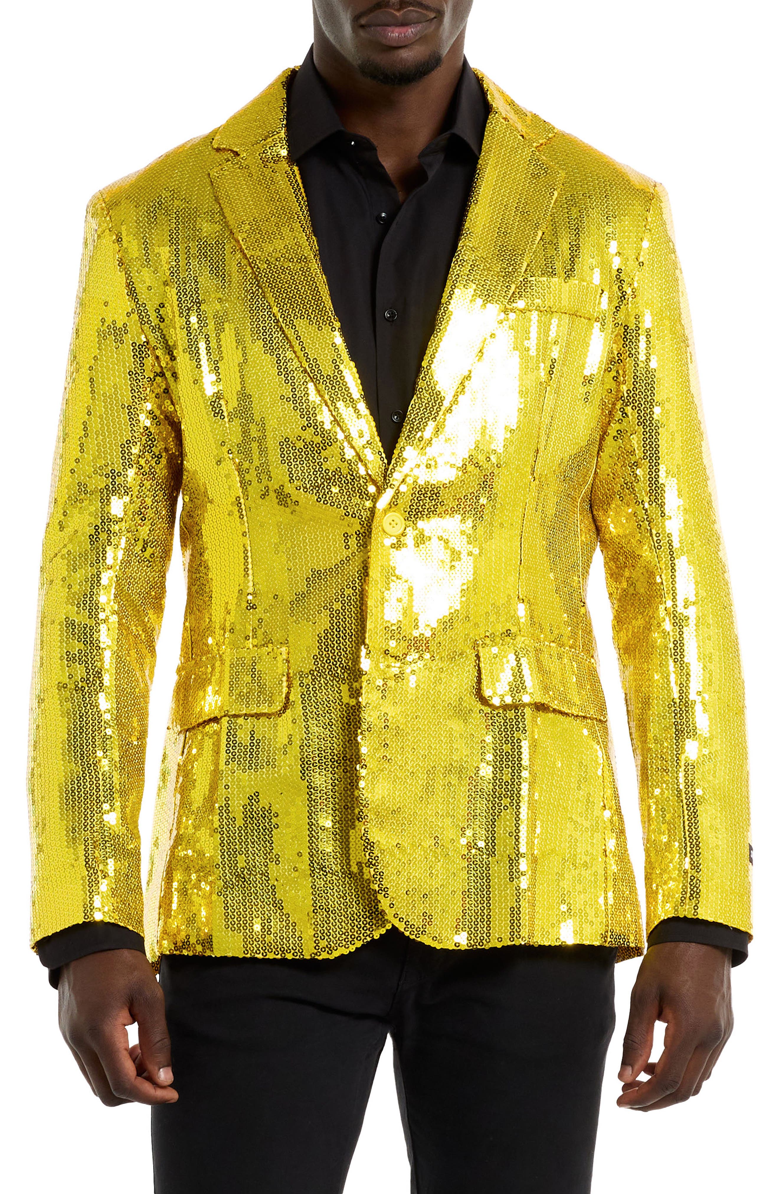 OppoSuits Sequin Yellow Blazer