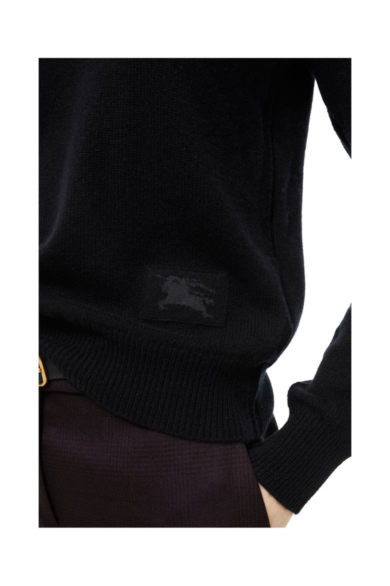 Long-sleeve Cashmere Polo Shirt, Alternate, color, Black