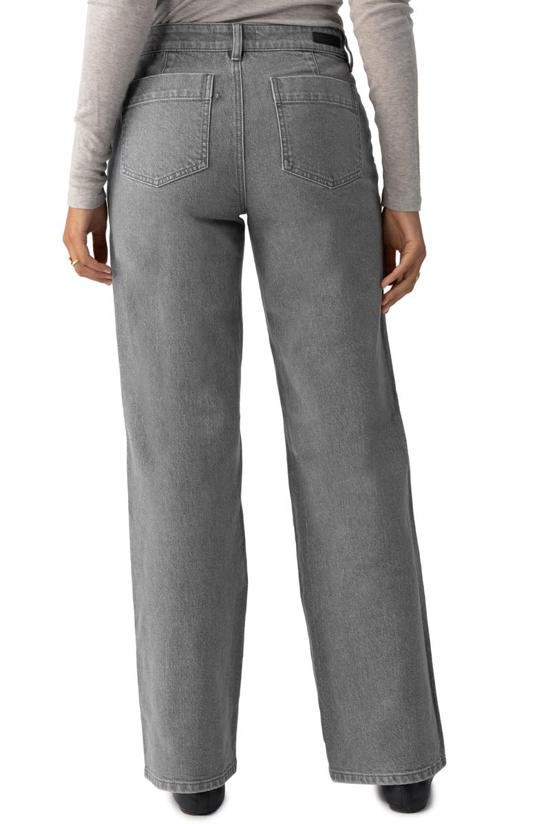 Sanctuary The Marine Patch Pocket Wide Leg Jeans, Alternate, color, Asphalt