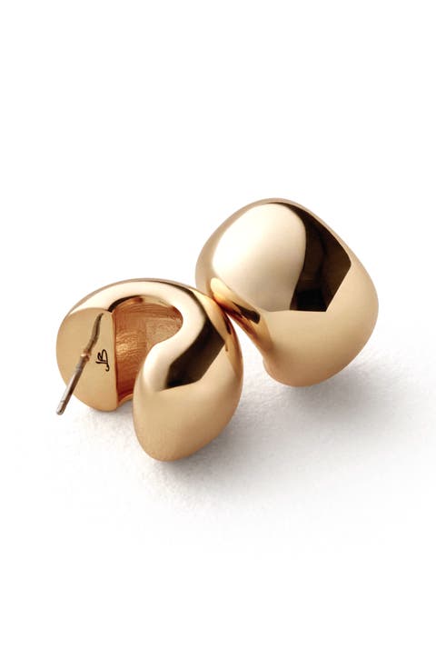 Small Gemma 14k Gold Dipped Hoop Earrings