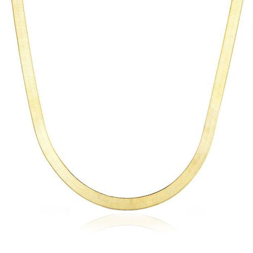 The Lovery Fine Jewelry Large Herringbone Necklace In Gold