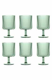 Set of 6 Shatterproof Mesa Stacking Goblets
