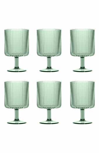 Set of 6 Shatterproof Mesa Stacking Goblets