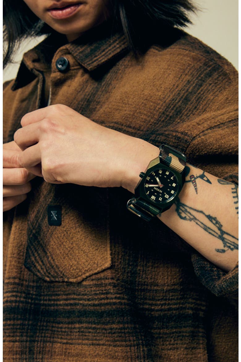 The Scout Camo Strap Watch, 35mm, Alternate, color, DARK OLIVE / CAMO