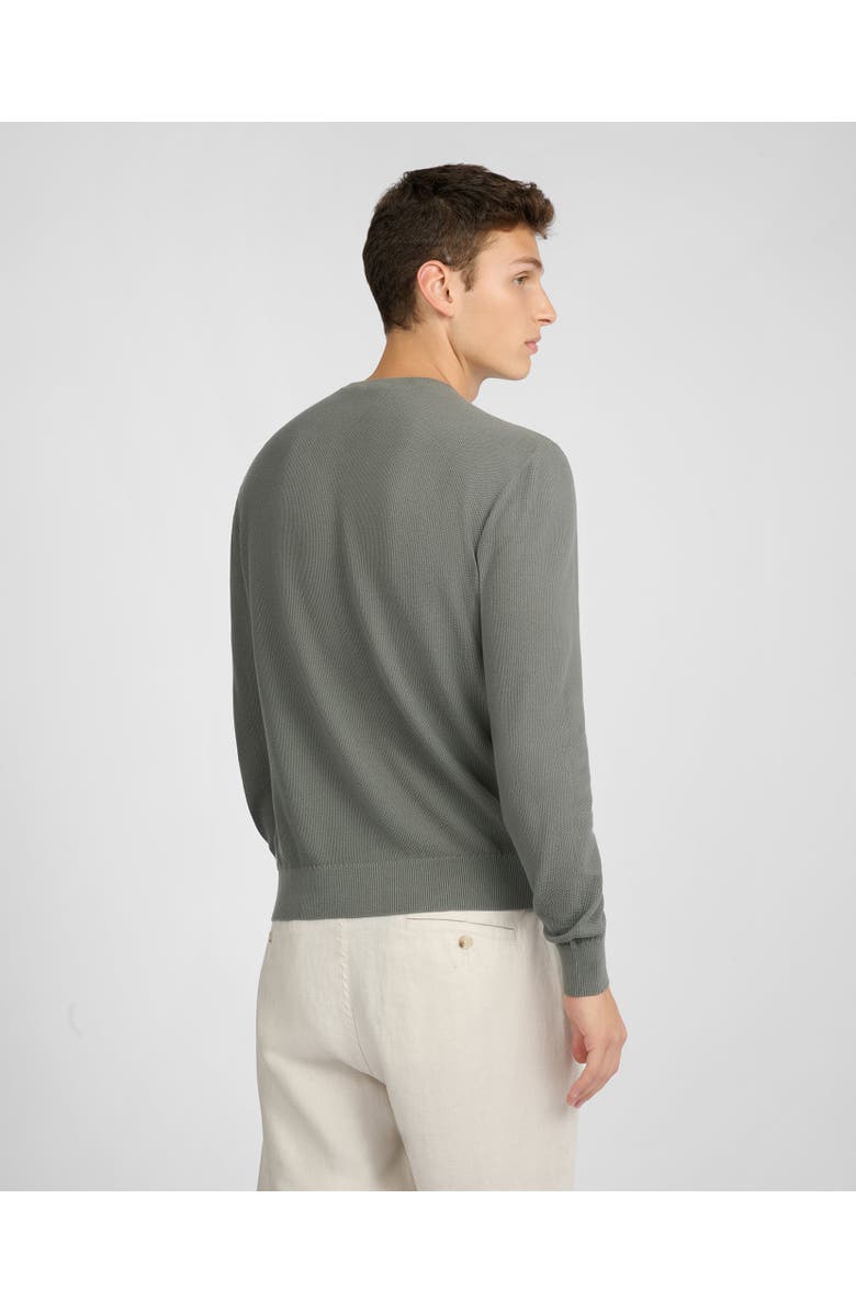 Onia Pique Crewneck Sweater, Alternate, color, Agave