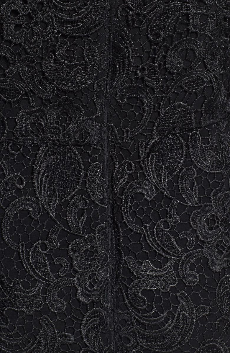 Patra Illusion Yoke Lace Sheath Dress, Alternate, color,