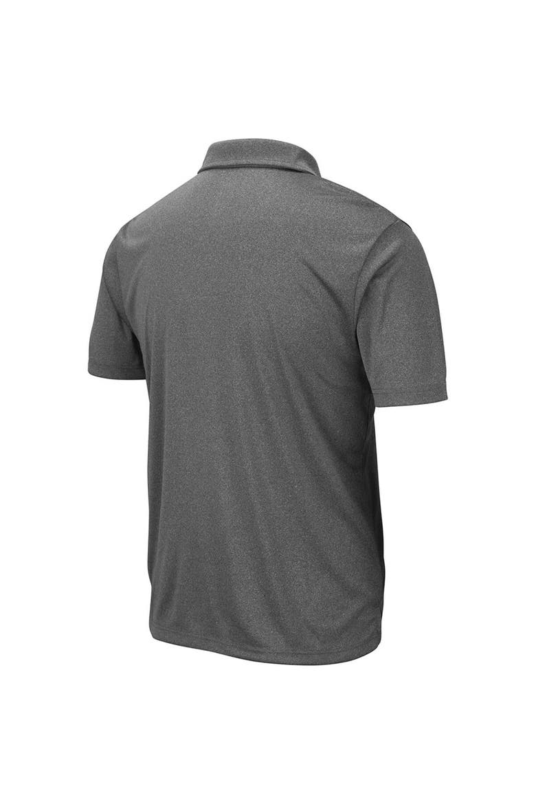 Men's Colosseum Heathered Charcoal Wyoming Cowboys Smithers Polo, Alternate, color, Heather Charcoal