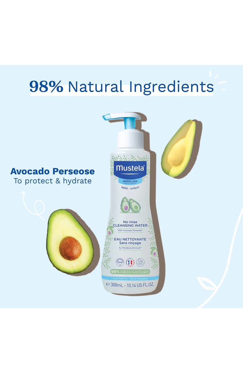 Mustela<sup>®</sup> No-Rinse Cleansing Water with Avocado Perseose, Alternate, color,
