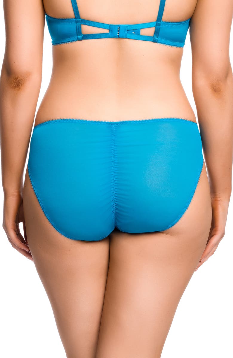 Dita Von Teese Esther Lace Trim Bikini, Alternate, color, Jewel Blue