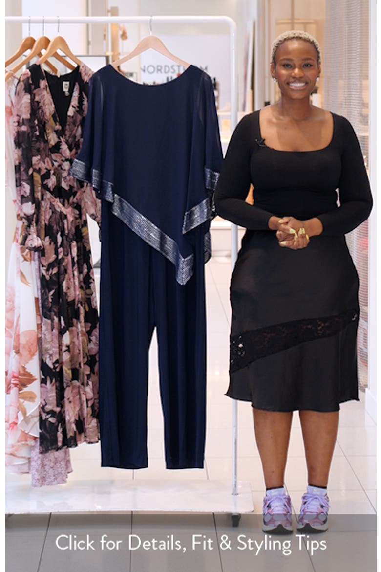 Foil Trim Asymmetric Popover Jumpsuit video