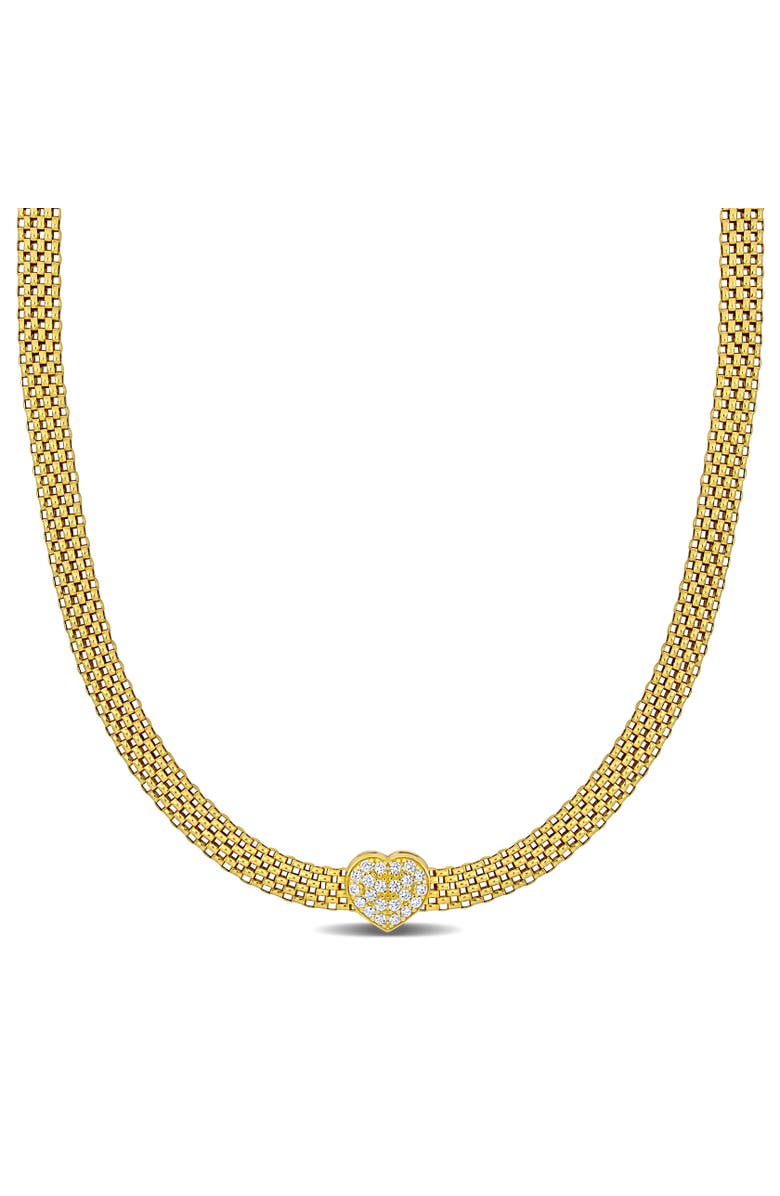 Julianna B. 3/4 CTW Cubic Zirconia Heart Necklace, Main, color, Yellow-Plated