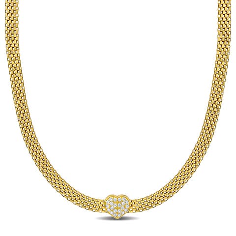 3/4 CTW Cubic Zirconia Heart Necklace