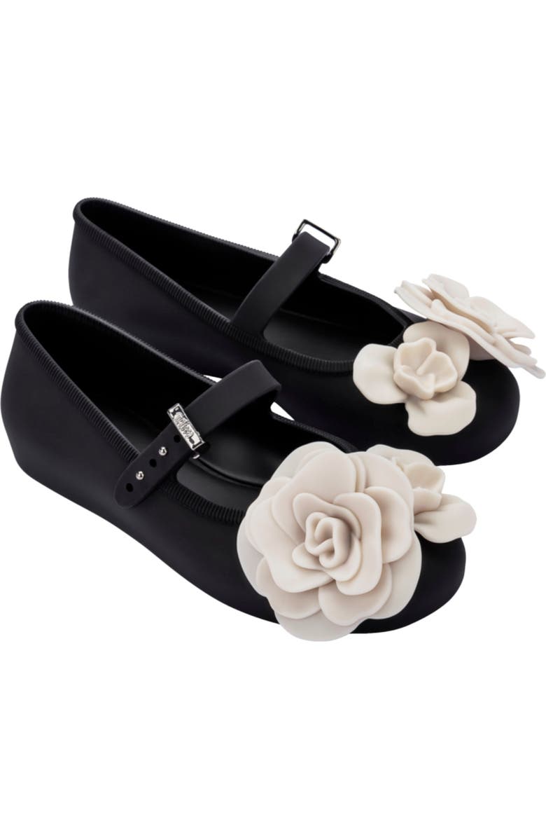 Mini Melissa Kids' Soft Ballerina Mary Jane Flat, Main, color, Black