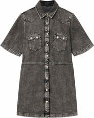AllSaints Rock Short Sleeve Denim Shirtdress