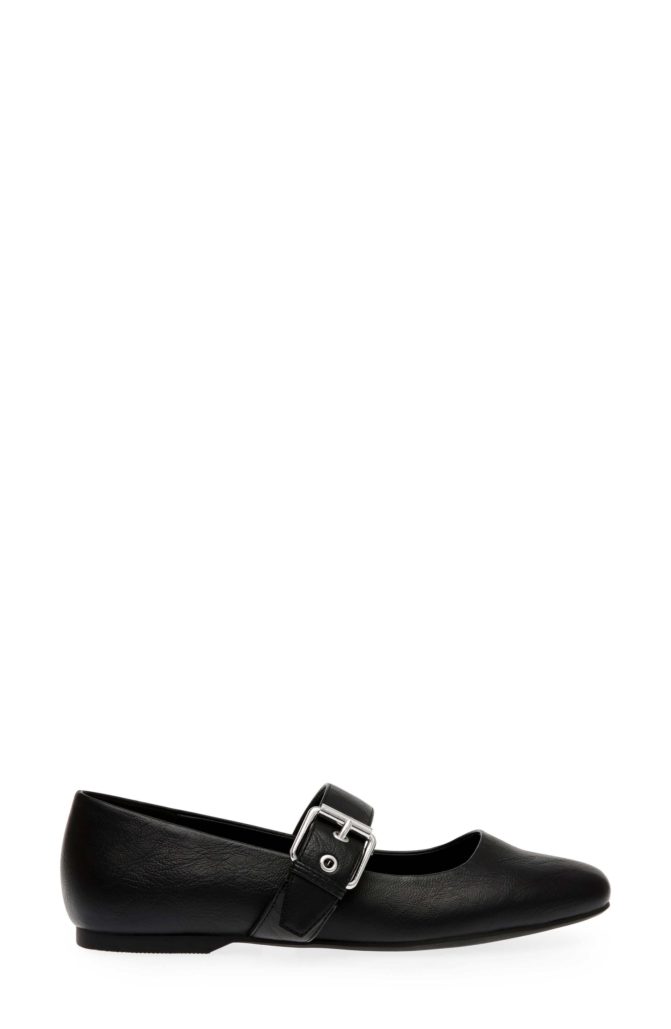 Mellie Mary Jane Flat, Alternate, color, BLACK