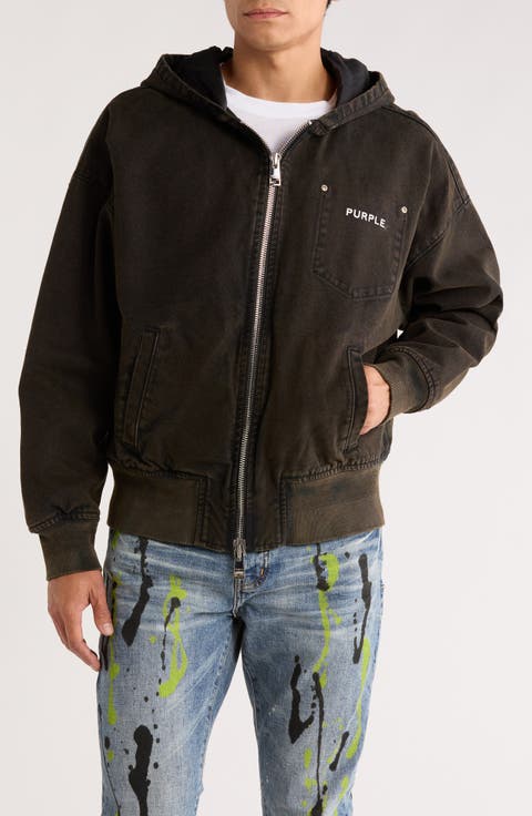 Canvas Zip-Up Hoodie