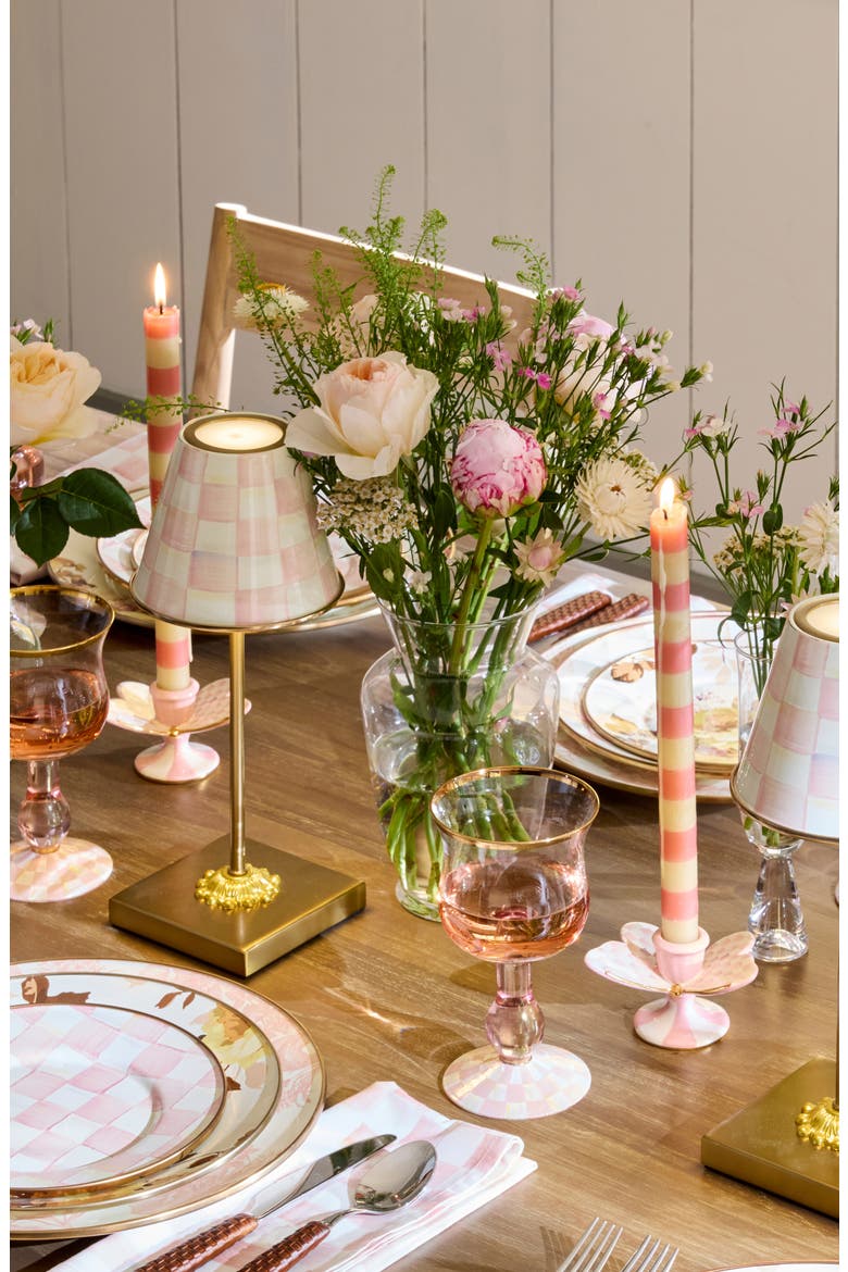Rosy Check Set of 2 Butterfly Candleholders, Alternate, color, ROSY