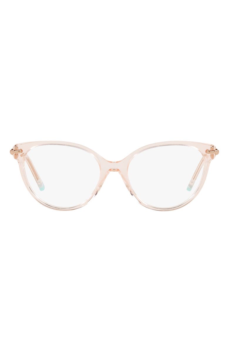 Tiffany & Co. 53mm Cat Eye Optical Glasses, Main, color, Crystal