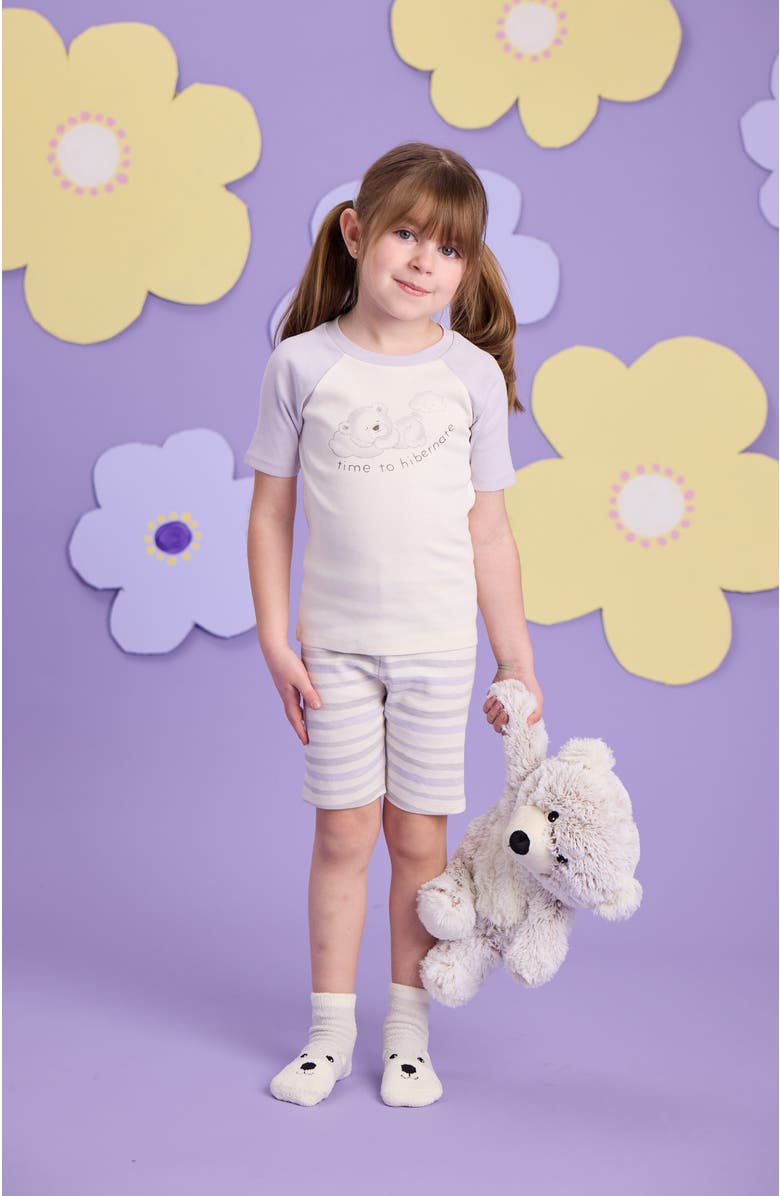 Warmies Marshmallow Bear Shorties PJ Set, Alternate, color, Multi Color