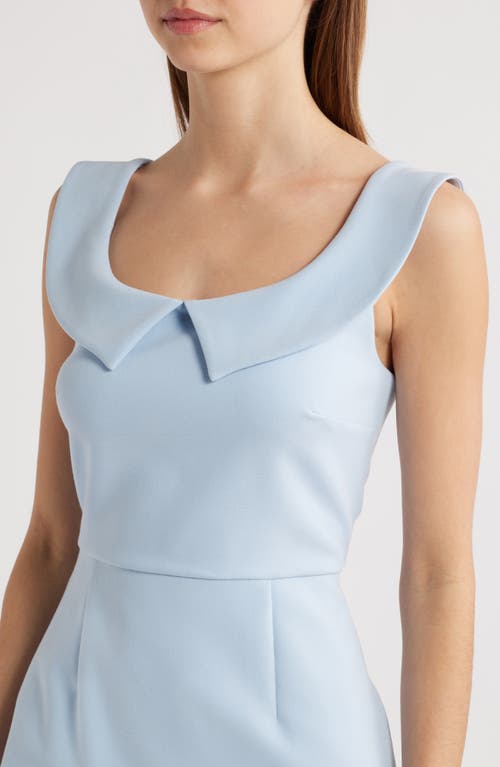 French Connection The Whisper Collar Mini Dress In Cashmere Blue