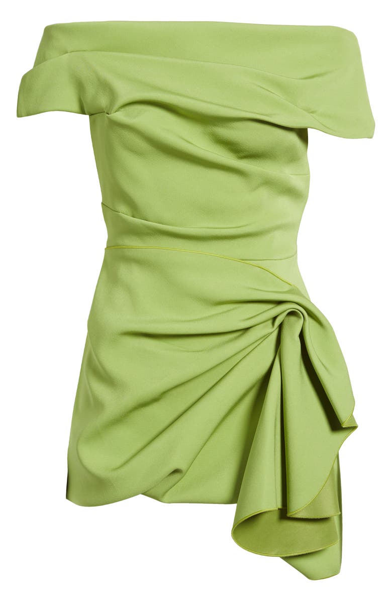 Acler Mersham Gathered Off the Shoulder Cocktail Minidress, Alternate, color, Chive