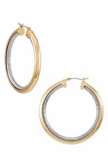 Vince Camuto Two-Tone Hoop Earrings