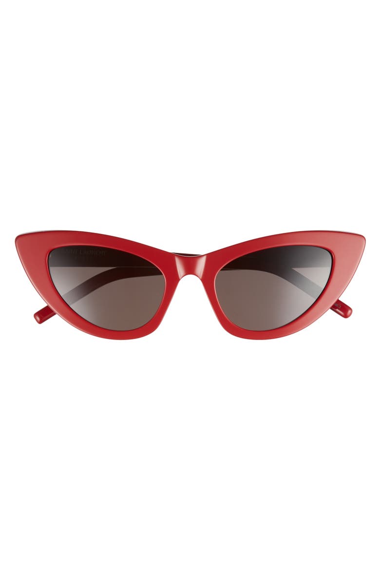 Lily 52mm Cat Eye Sunglasses, Main, color, RED