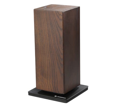 Magnetic Spinning Wood Knife Block for Counter