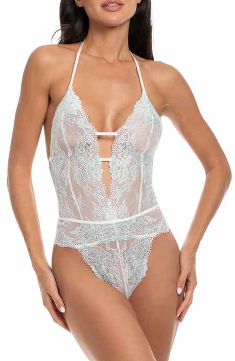 Lillie Strappy Lace Thong Teddy