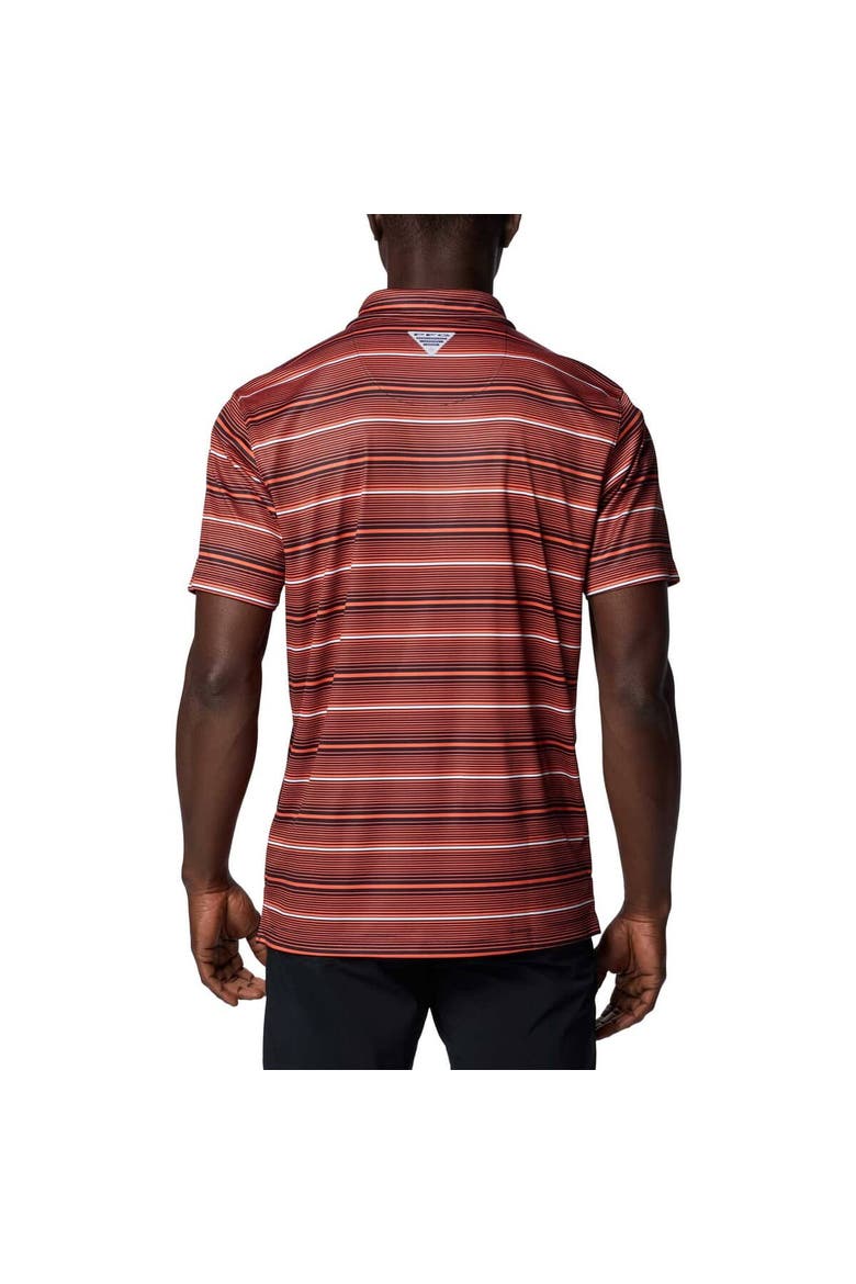 Men's Columbia Orange Auburn Tigers PFG Super Terminal Tackle™ Omni-Shade™ Stripe Polo, Alternate, color, Orange
