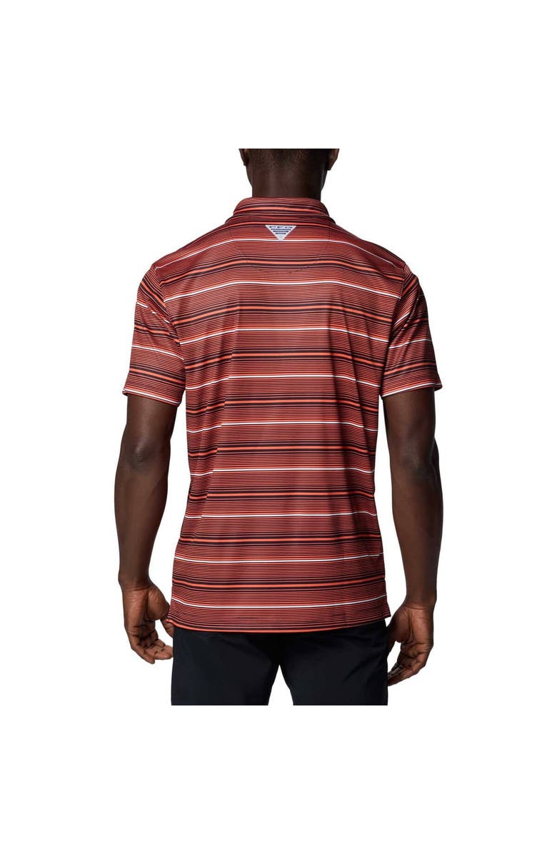 Columbia Men's Columbia Orange Auburn Tigers PFG Super Terminal Tackle<sup>™</sup> Omni-Shade<sup>™</sup> Stripe Polo, Alternate, color, Orange