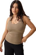 KindredBravely Maternity Ribbed Scoop Neck Nursing Tank