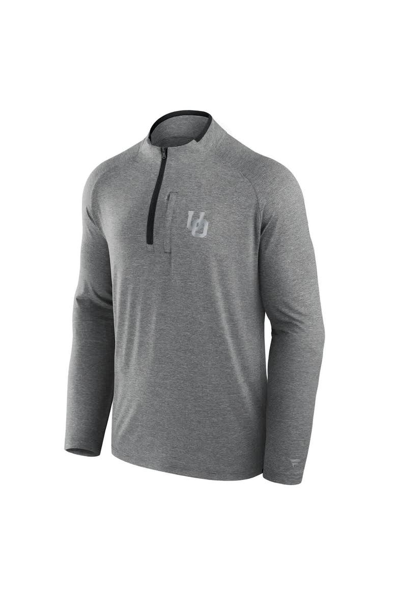 Men's Fanatics Black Oregon Ducks Mock Neck Half-Zip Pullover Jacket, Alternate, color, Black