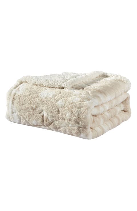 Alaska Microplush Faux Shearling Throw Blanket