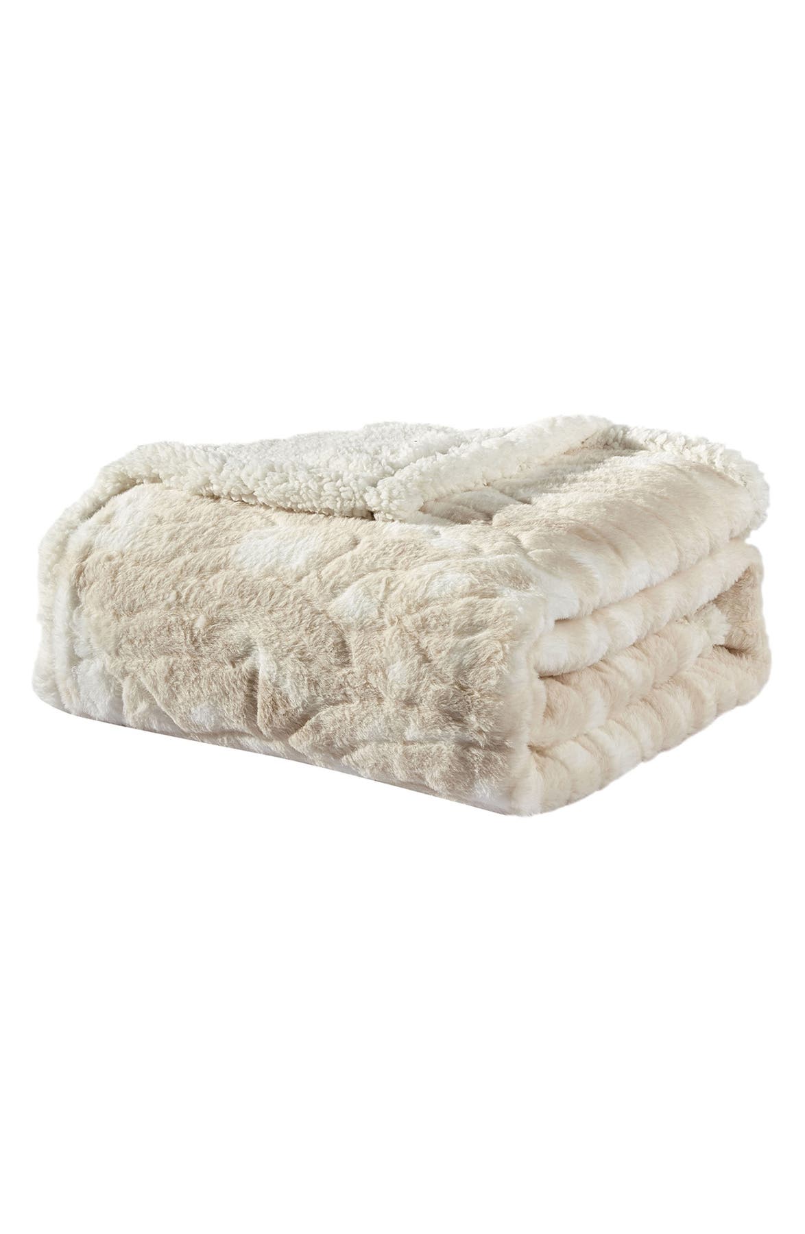 Luxury Home Alaska Microplush Faux Shearling Throw Blanket
